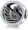 NewL Schwarze Schwanen-Perlen für Frauen, Schmuckherstellung, 925er Silber, origineller Charm, passend für Armband und Armreif.