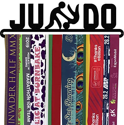 The Medal Hanger Shop Judo-Medaillenhalter, schwarz, hergestellt in Großbritannien