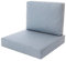 PillowPrim Kissen Set für Rattan/Korbsessel, Rückenlehne Sitz, Sitzkissen Outdoor Sitzpolster Gartenstuhl, Sitzauflage Rattan-Stuhl, 60x55x40 cm - Taubegrau