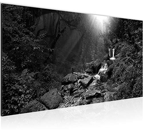 Runa Art Tableau Decoration Murale Forêt Naturelle 1 Partie Moderne Toile non tissée Salon Salle Des arbres Noir et blanc 026412c