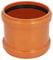 KG Rohr Überschiebmuffe Ø DN 160 mm Länge 180 mm Orangebraun | PP PVC Muffe Mit 2 Gummidichtringen | Kanalrohrsystem Abwasserrohr Doppelmuffe Chemische Beständigkeit | Abwasser Installation