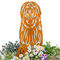 Terma Stahldesign Edelrost Gartenstecker Hund Briard Handmade Germany, tolle gartendeko aus Rost-Metall, deko rostoptik, Rostfiguren Tiere, rostfiguren Garten, Rostdeko