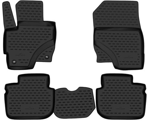 WALSER XTR Gummi Fussmatten Auto für Mitsubishi Colt 6 Facelift 2008-12/2012, 100% passgenaue Auto Fußmatten, robuste Universal Fußmatte Auto, Gummimatten Auto, Auto Fussmatten Gummi