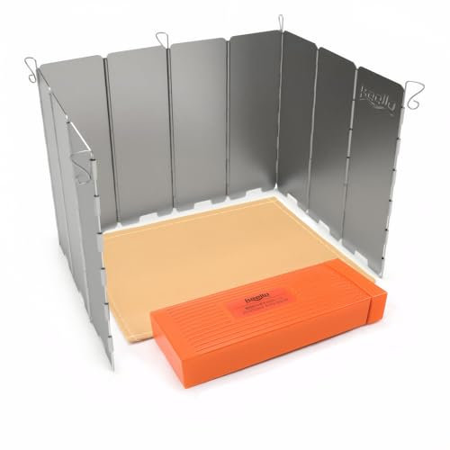 Profiwoab 9 Plates stove windshield Foldable Outdoor Camping Cooker windshield Wind Screen camping gas windshield