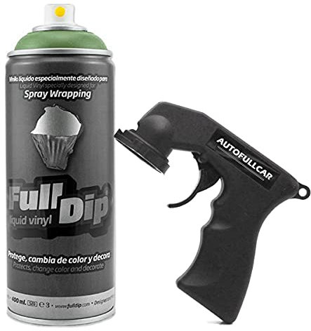 Full Dip Flüssigvinylspray Sprühfarbe 400 ml mit Adapter (Militärgrün)