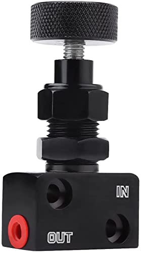 Tiardey Universal-Brems-Proportionalventil Einstellbares Aluminium-Schraubentyp für Motorsport-Rennwagen-Druckregler 150 PSI - 1200 PSI Druckbereich