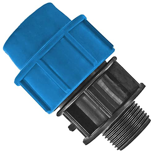 PP Fitting Klemmverbinder Verschraubung - Kupplung mit 1 Rohr Zoll Außengewinde AG für PE Rohr-Außendurchmesser 40mm
