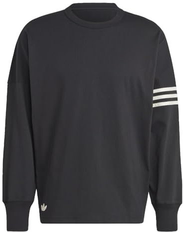 Adidas Originals Men's Adicolor Neuclassics Long-Sleeve, Black/Wonder White, S
