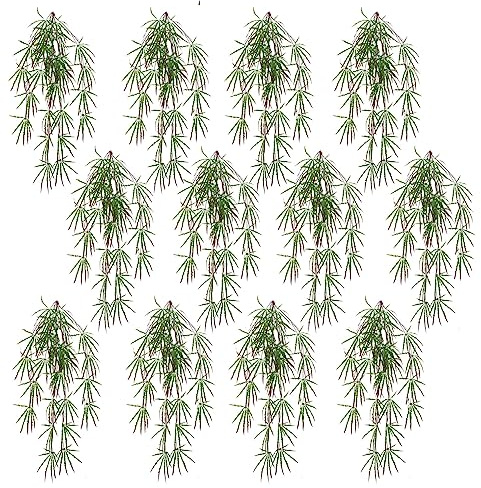 Leaf Pack of 12 Design Artificial Hanging Fern Foliage Plants,100cm