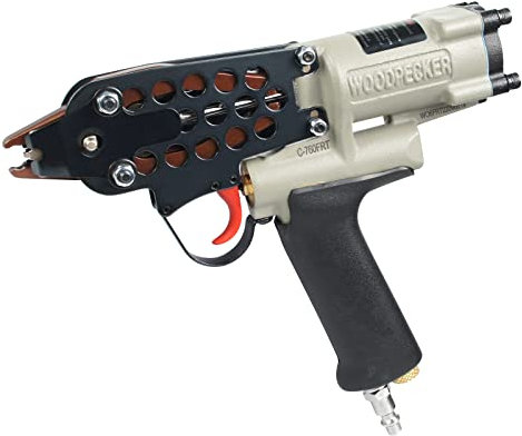 C-760FRT Pneumatischer Hog Ring Hefter, neue einstellbare Geschwindigkeit Generation, 1/2-Zoll Innenkrone, Air Power C Ring Zange für Federkernmatratze, Zaun, Autositz
