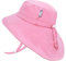 Jan & Jul Baby Sonnenhut für Mädchen mit Langem Nackenschutz, Schnell Trocknend (M: 6-24 Monate, Hübsches Rosa)
