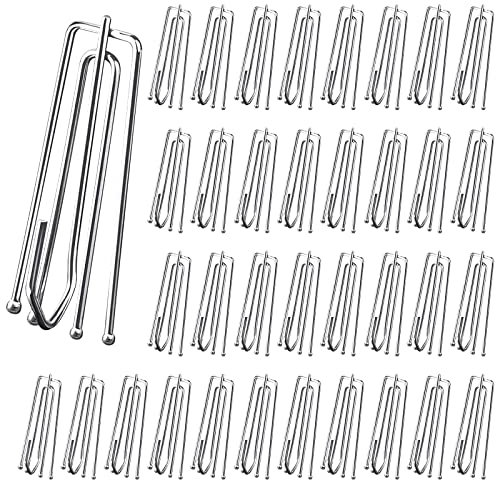 Vegena Ganci Fermatende – 60 Ganci per Tende in Acciaio Inox con 4 Denti, Gancio per Tende e Anelli