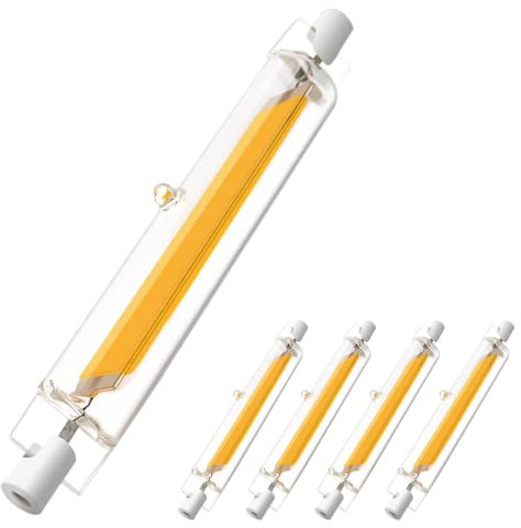 CLAR - Ampoule Halogene R7S 118mm, R7S LED 118mm, Ampoule LED R7S 118mm, R7S LED, LED R7S 118mm, Ampoule R7S LED 118mm, Ampoule R7S LED, LED R7S, Ampoule LED R7S, Ampoule Tube, R7S 118mm, 13W (Pack 5)