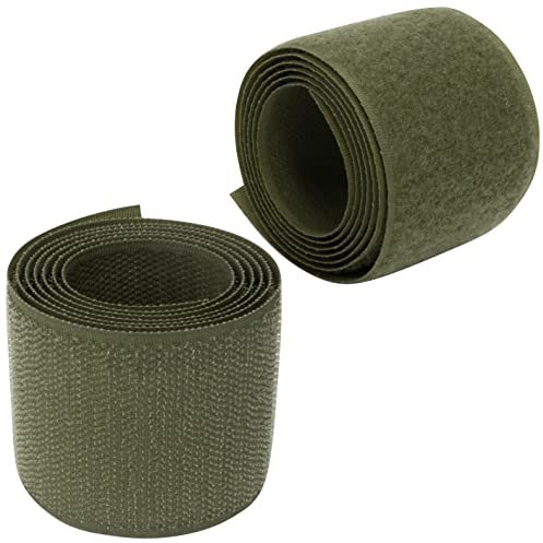 AERZETIX - C66005 - Klettband/-rolle 50 mm 1 meter - organizer/kabelbinder - band für kleidersäcke - aus polyamid und polyester - farbe: zederngrün