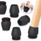 MAYZOLOP 16PCS Silicone Floor Protectors, Black Chair Caps for Tilt Legs, Hardwood Floor Protectors with Felt Pads (Fit:22-26mm)