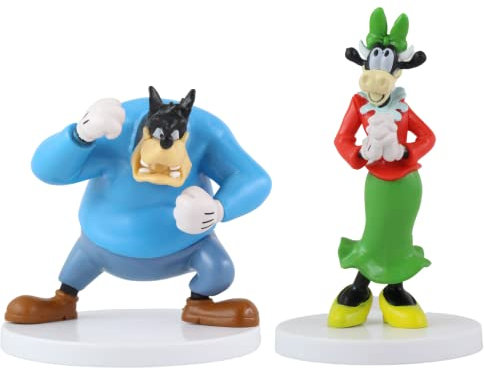 Mickey Mouse and Friends 3D Figures - Highly Detailed Collectible Miniature Figures Perfect for Cake Toppers - 3 8cm Pete & Clarabelle - Twin Pack