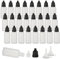 SENENQU 100 Pack 20ml Plastic Dropper Bottles, Translucent Squeeze Bottles with Caps & Funnels, Empty Squeezable Eye Liquid Bottles for Paint Sample Essential Oil Liquid