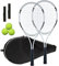 Tennisschläger für 2 Spieler, Freizeit für Erwachsene, leichte Tennisschläger für Anfänger, Studenten-Training, Tennisschläger-Set mit Tragetasche, Tennisbälle (weiß/schwarz, 2 Schläger-Set)