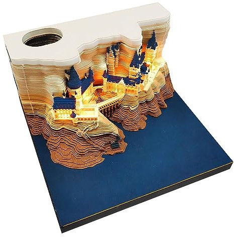 3D-Notizblöcke, LED, 190 Blatt, Hausbaum-Notizblöcke, niedliche Haftnotizen, Geburtstagspapier, Hochzeitsnotiz, Geschenk, Büros