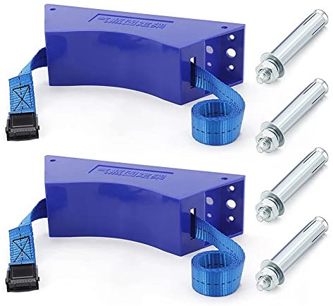 Cosmin Lot de 2 porte-bouteilles de gaz propane - Support mural pour bouteille de gaz - En ABS - Avec vis - Bleu