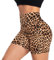ACTINPUT Radlerhose Damen Kurze Shorts High Waist Sporthose Leggings Blickdicht Hotpants Unterhose Boxershorts Sommer(Leopard,S-M)