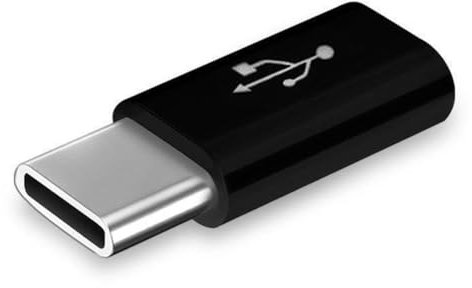 RUITEXUN Mirco - Adaptador USB a USB tipo C, conector micro USB hembra a USB-C macho para carga de transmisión de datos (negro)