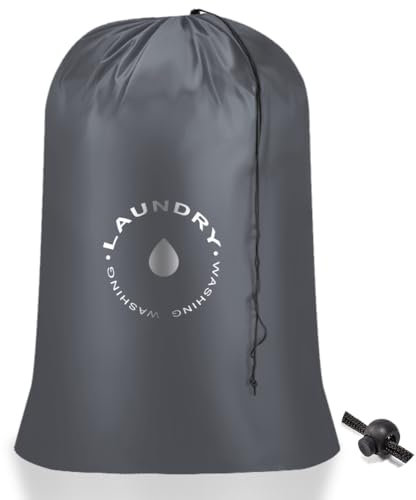 AiQInu Bolsa de Lavandería Plegable,Bolsas de Ropa con Cordón, Organizador Material Antidesgarros para Cuarto de Lavado Cocina Dormitorio Hotel de Viaje 60 x 85cm