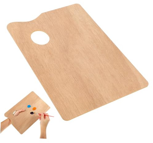 Operitacx Palette De Peinture à Huile Bois Carrée Fournitures Artistiques Professionnelles avec Finition Lisse pour Pouce Matériau Et Vintage