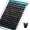Einzeln Wimpern 100D DIY Cluster Wimpern 0.07 D Curl 10-18 Mix Individuelle Wimpern Extensions Wimpernverlängerung Volume Wimpernbüschel Wimpern zu Hause GEMERRY Wimpern (100D-0.07D-10-18mm)