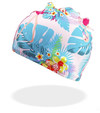 KSJEHW Gorros de Piscina para Niño - 1 a 10 Años - Natación Accesorios - Gorro Piscina Bebe - Fácil de Poner - Tela Elástica