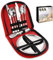 Portable Camping Cutlery Set, 10pcs Stainless Steel Camping Tableware Set with Case Spoons Forks Knife Clip Plate, Outdoor Hiking Picnic Travel Cutlery Set for 2 People