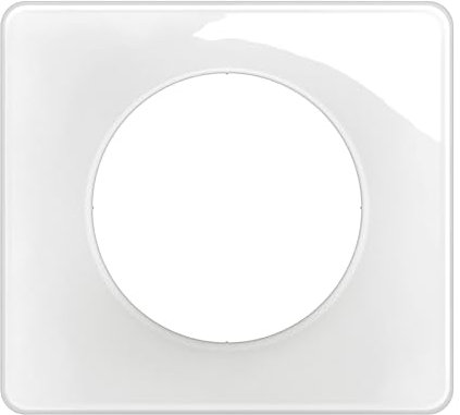 LEGRAND | Plaque 1 Poste Blanc Emaillé, Céliane, Finition Brillante Et Moderne, Montage Horizontal Ou Vertical, Compatible Avec Mécanismes Céliane