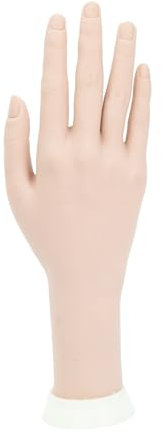 1 Pcs Practice Nail Art Trainer Training Hand Tool Left Flexible Hand Model Bendable Display Hand Manicure Practice Prosthetic Hand for Nails (qian)