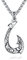 DAYLINLOVE Fish Hook Necklace for Men 925 Sterling Silver Hook Necklace Fish Hook Pendant Necklace Fish Hook Jewelry Fishhook Gifts for Men Women