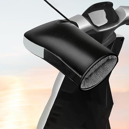 POIUYACA 2 Stück Motorrad-Lenkerhandschuhe für Vespa GTS GTV 250 300, Winter-Lenkerhandschuhe Warm Handschuh für Motorrad-Roller Fahrradhandschuhe für Kaltes Wetter, B Silver