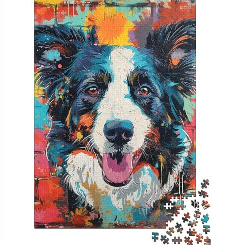 Puzzle 1500 pièces Border Collie Puzzles Puzzles en Bois pour Adultes Difficulté Jeu 1500pcs (85x57cm)