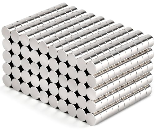 500 Stück 2 mm x 1 mm Kleine Magnete Stark, Rund Magnete Mini Magneten Neodym Magnet Extra Stark, Starke Magneten für Magnettafel, Kühlschrank, Whiteboard, Handwerk, Zuhause, Büro, Fotos