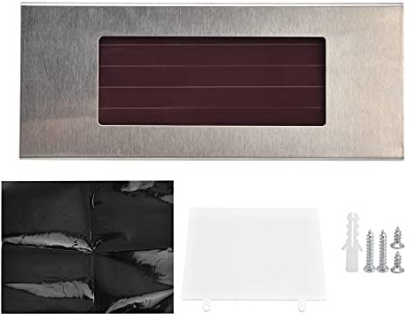 Plaque Solar House Nummer, Edelstahl LED Adressleuchtschild Beleuchtet, Außen, Straßen Hausnummern Heimwerken