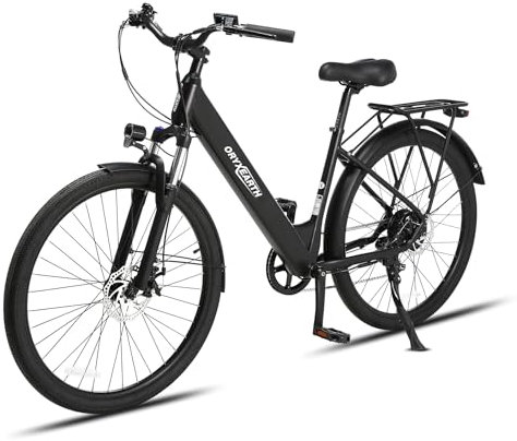 Oryxearth E-Bike, Drehmomentsensor Elektrofahrrad, 27.5 Zoll E Bike Herren Damen mit Abnehmbarer 36V 10Ah Lithium-Akku, 250W Motor, 25 km/h und 100 km Reichweite, Pedelec Electric Bike für Erwachsene