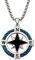 amorili Collana Uomo Rosa dei Venti in Acciaio Inox – Bussola Nautica con Catena 50 cm e Ciondolo 23 mm - cll2263