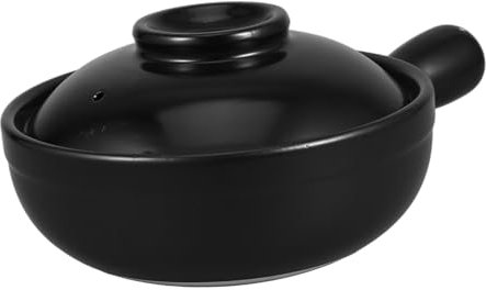 GLEAVI Cacerola Olla de Guiso con Asa Cocción de Arroz y Estofados Cocina de Inducción y Microondas