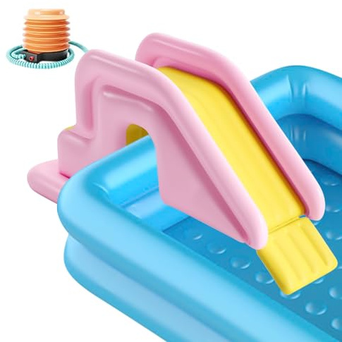 Toboggan Gonflable Aquatique pour Adapté aux Piscines Hors Sol | Toboggans Anti-Basculement pour Parcs Aquatiques, Jouet d'Extérieur Amusant - Toboggan Aquatique pour Piscines Gonflables Enterrées ou