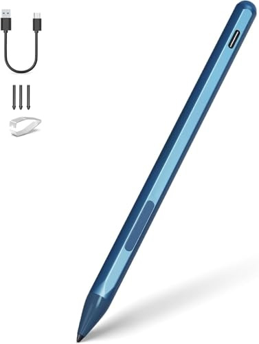 SSS·GRGB Stift für Surface Pro 12–4/X, Go/Laptop/Book, 4096 Stufen, Blau | MPP 2.0, Palm Rejection, Neigungsfunktion, magnetische Haftung, USB-C-Schnellladen, 80 Std. Laufzeit, Radierer, Rechtsklick