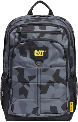 CAT Caterpillar Bennett 84184-661 Backpack - Robust Workwear-Style Backpack - 22L Water-Repellent Bag with Laptop Compartment - Ideal for Hand Luggage, University & Business, Black / Grey, One Size