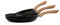 Livoo - Set de 3 poêles aspect pierre et bois MEP114 - Ø 20, 24, 28 cm, tous feux, antiadhésif