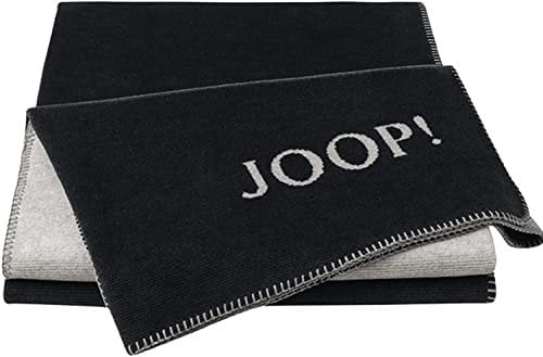 Joop! Wohndecke Melange - Doubleface Baumwollmischung anthrazit-Silber Größe 150x200 cm