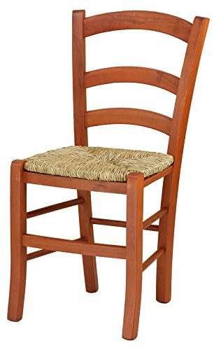 Totò Piccinni Ordine Minimo 2pz, Sedia paesana Venezia in Legno di faggio, ALTISSIMA QUALITA', Robusta, già montata (Ciliegio, Seduta Paglia)