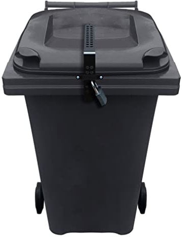 Wheelie Bin Lid Lock Strap - Padlock The Lid Stop Identity Theft, Easily Fitted, Prevent People Filling You Dustbin, Heavy Duty from Tough and Easy