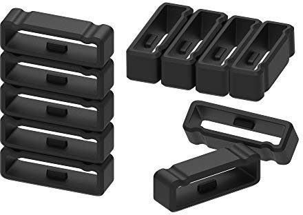 Ruentech Ersatz Silikon Verschlussring Kompatibel mit Garmin Fenix 6x/ Fenix 3 HR/ Fenix 5X 7x tactix delta Band Keeper Verschluss Ring Connector Sicherheit (11 PCS)