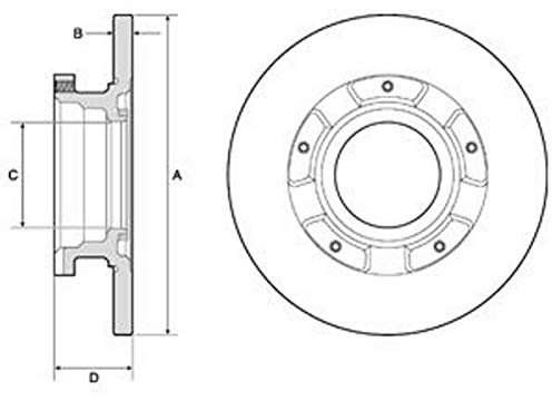 DELPHI BG4673 2x Bremsscheiben Hinten Ø288mm voll Kompatibel mit FORD Transit Custom V362 Kastenwagen FY, FZ 1764283 BK212A097BA BK212A097FA